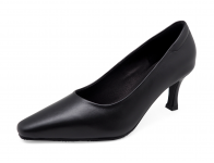Women Courts Middle Heel SC-66 Black Nappa